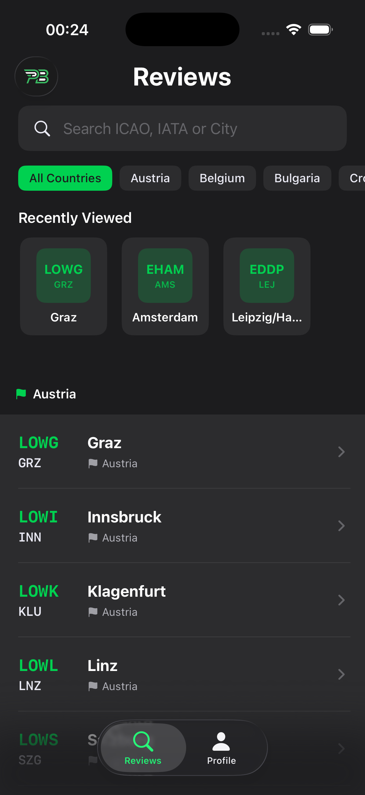 PilotBrief App Screen